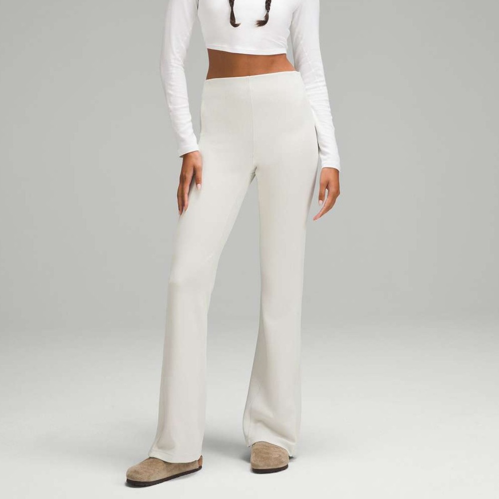 Lululemon Brushed Softstreme Ribbed Flare High Waisted Pants